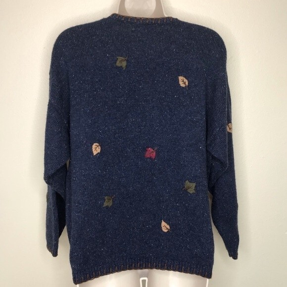 Mandal Bay Teddy Bear Blue Button Front V Neck Long Sleeve Cardigan Size Large - Picture 6 of 12